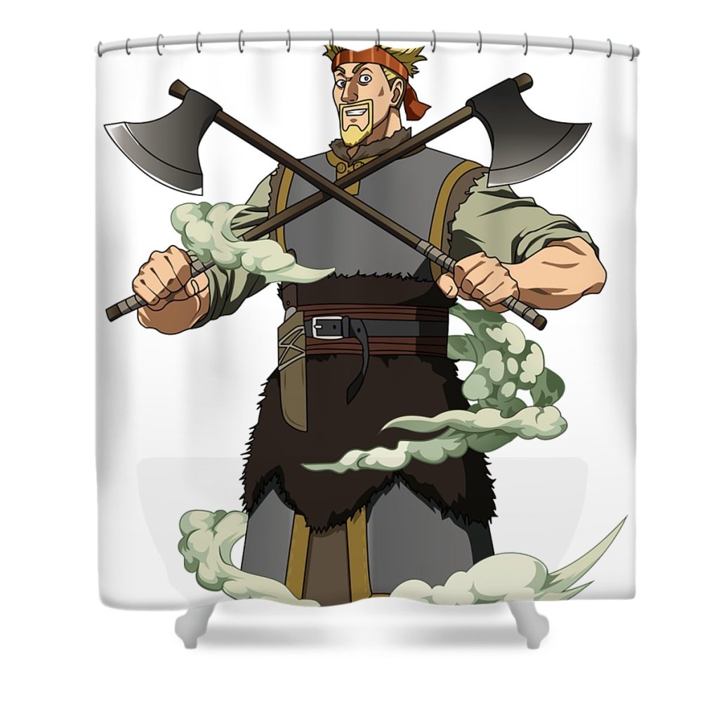 sparkling vinland saga thorkell the tall retro inny shop transparent - Anime Shower Curtain Shop