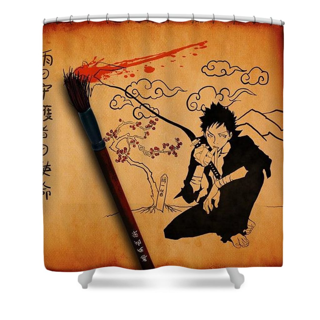 spectacular japanese famous samurai champloo uhd art twister - Anime Shower Curtain Shop