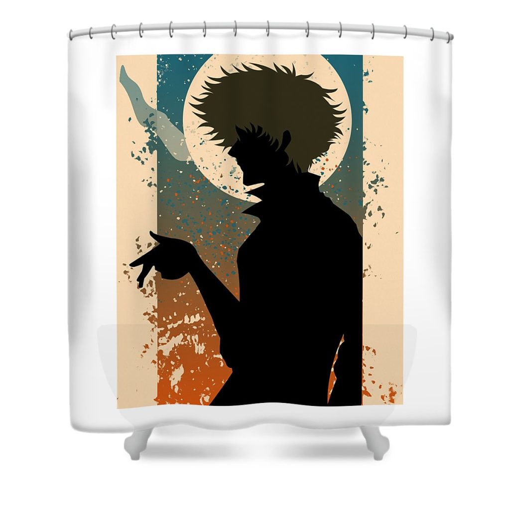 spike shilhouette dyan miytha transparent - Anime Shower Curtain Shop