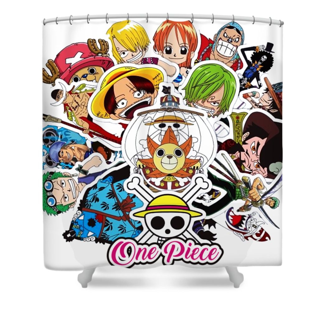 strawhat pirate one piece aditya sena transparent - Anime Shower Curtain Shop