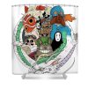 studio ghibli dyah kurmo transparent - Anime Shower Curtain Shop