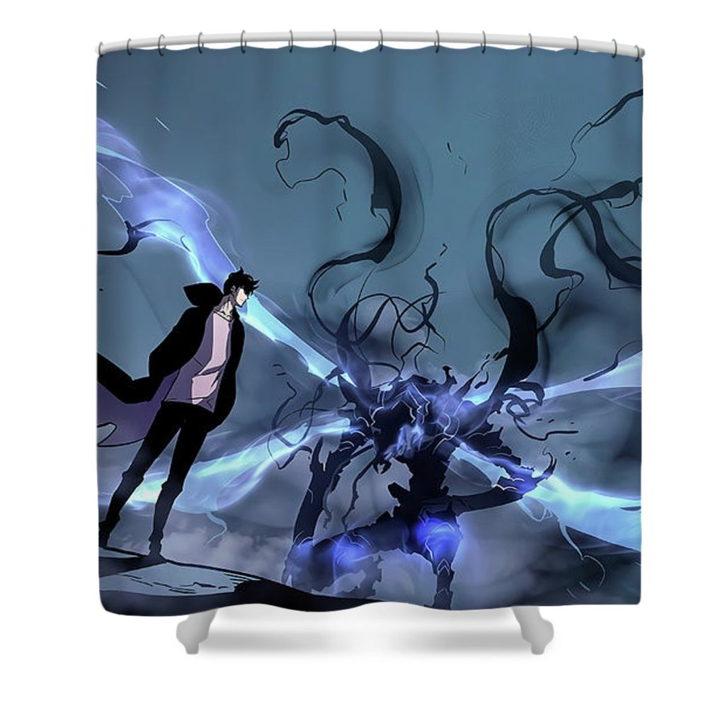 sung jin woo and igris nguyen hai - Anime Shower Curtain Shop