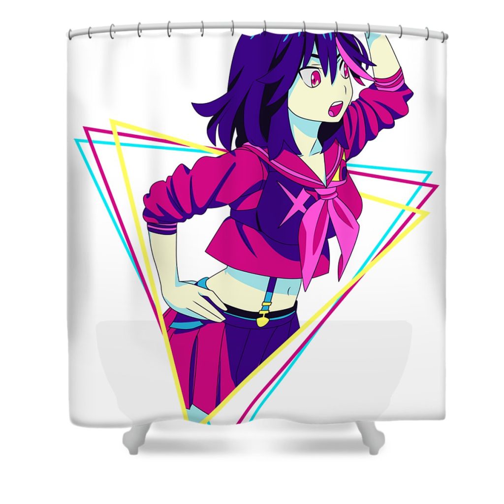 super power ryuko matoi kill la kill retro inny shop transparent - Anime Shower Curtain Shop