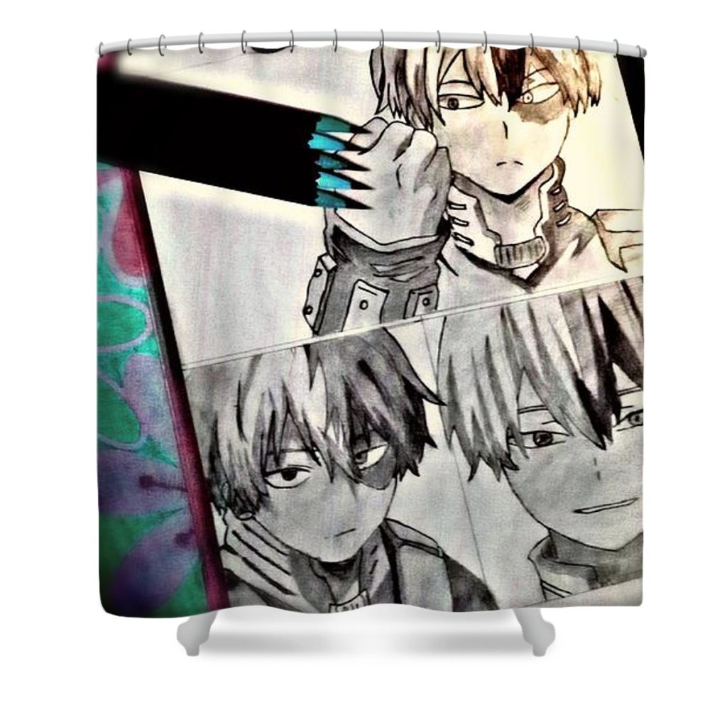 todoroki my hero academia sumanta chatterjee - Anime Shower Curtain Shop