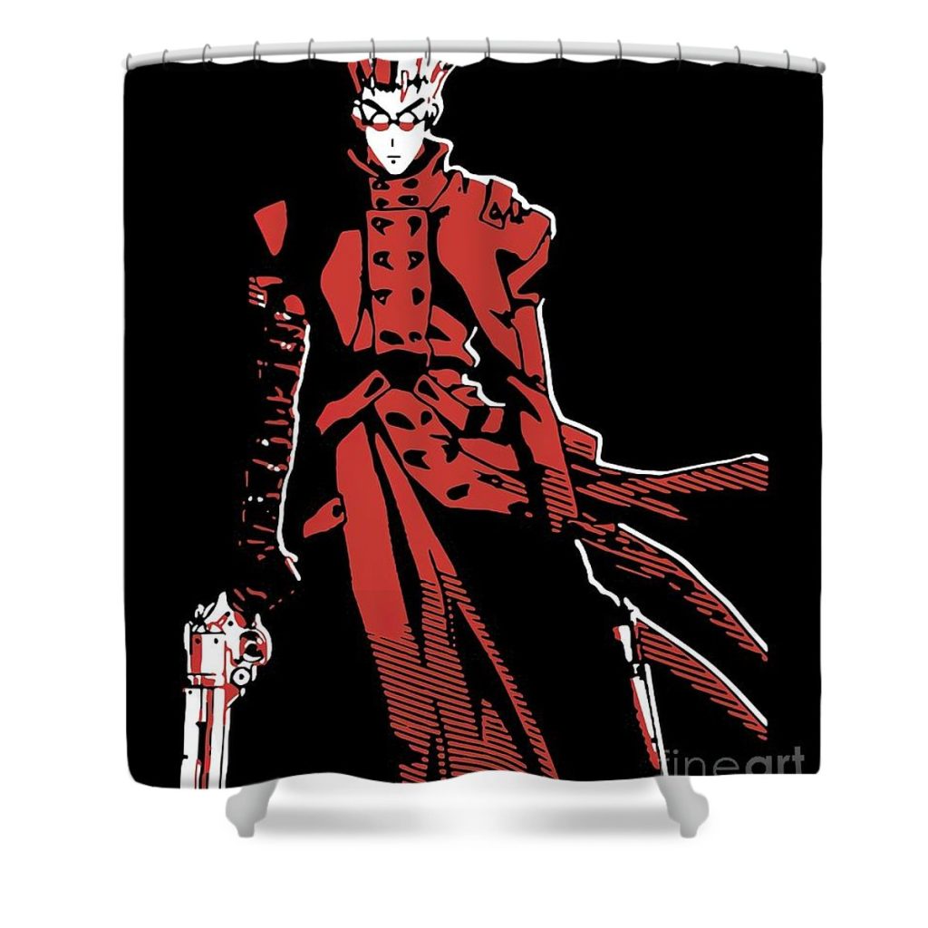 trigun retro vintage eileen cooper - Anime Shower Curtain Shop