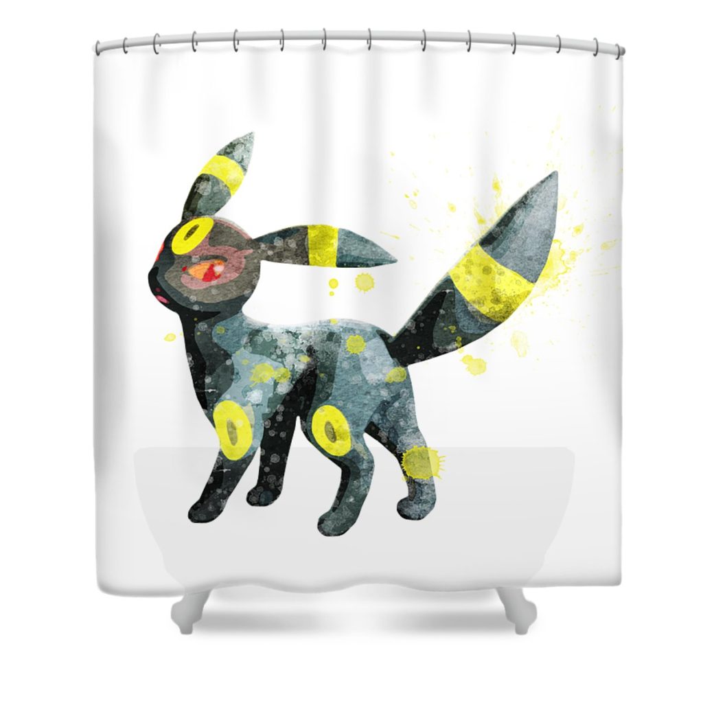 umbreon pokemon watercolor mihaela pater transparent - Anime Shower Curtain Shop