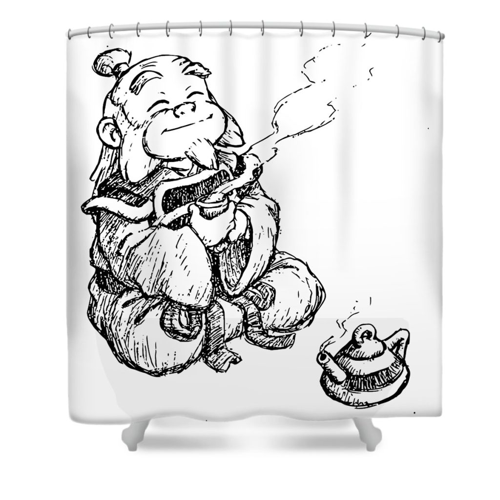 uncle iroh love peace ifa pratiwi transparent - Anime Shower Curtain Shop