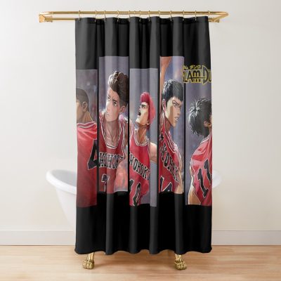 Slam Dunk Basketball Anime Shower Curtain Official Anime Shower Curtain Merch