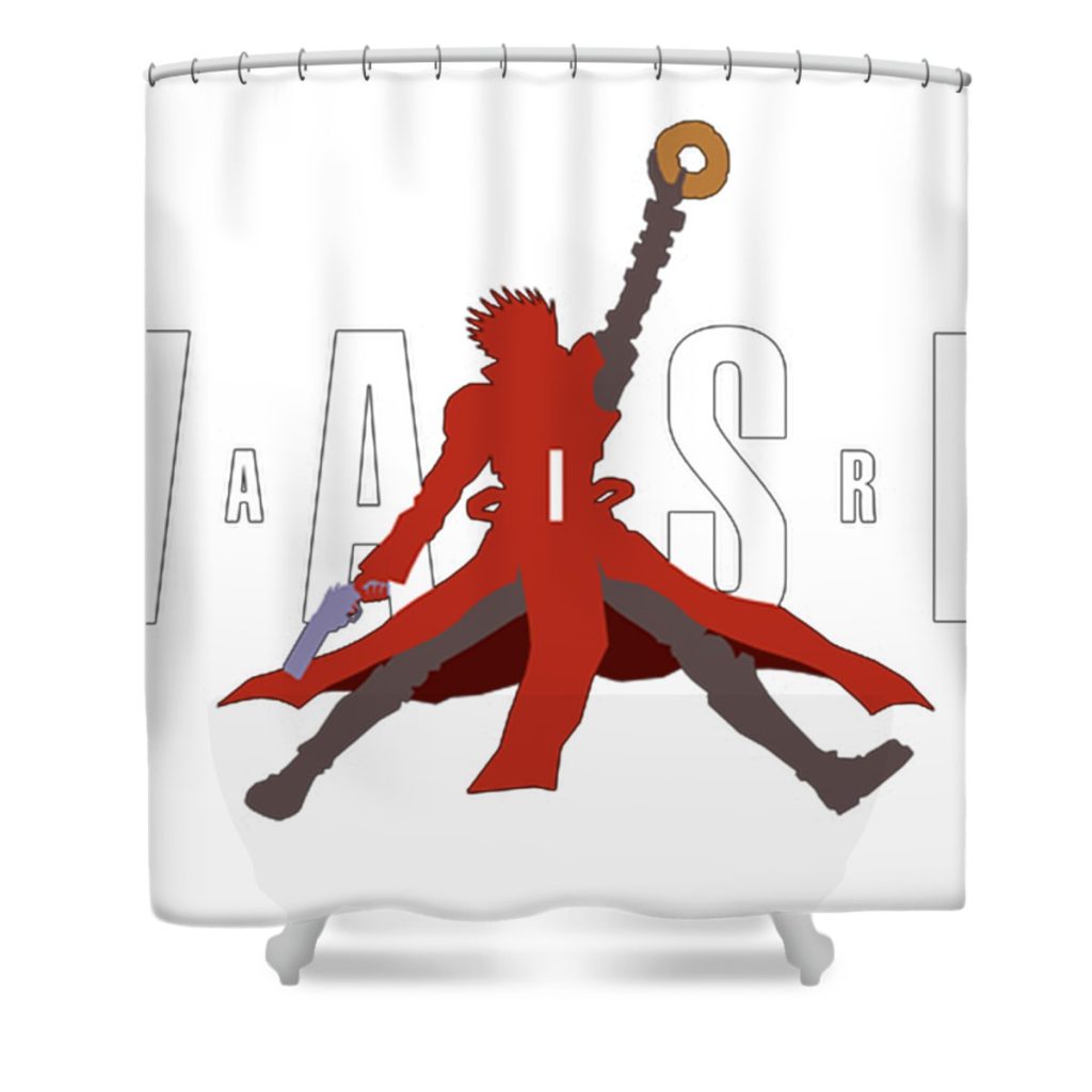 vash corno one transparent - Anime Shower Curtain Shop