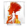 vash deadly eyes transparent - Anime Shower Curtain Shop