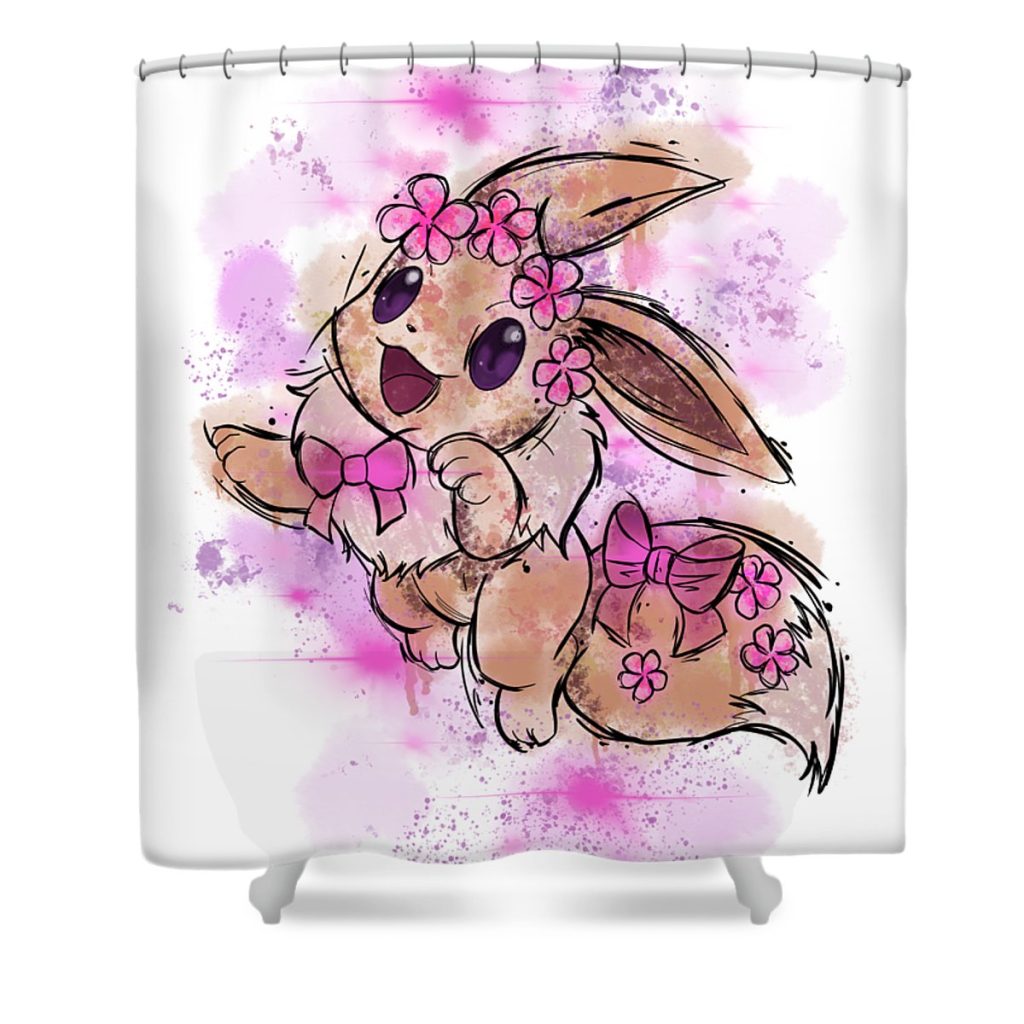 watercolour eevee kimberley walsh transparent - Anime Shower Curtain Shop