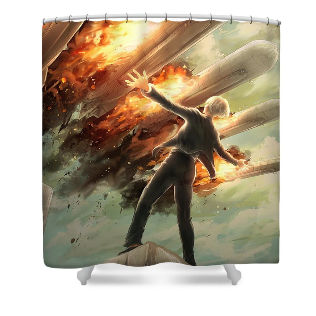 yelena colored manga panel attack on titan art calissa hong - Anime Shower Curtain Shop