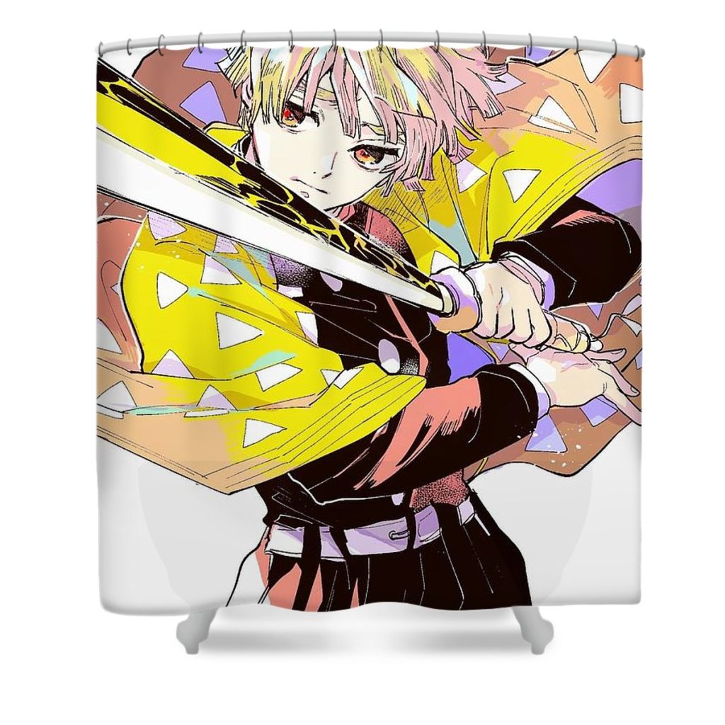 zenitsu agatsuma kimetsu no yaiba chapardeur - Anime Shower Curtain Shop