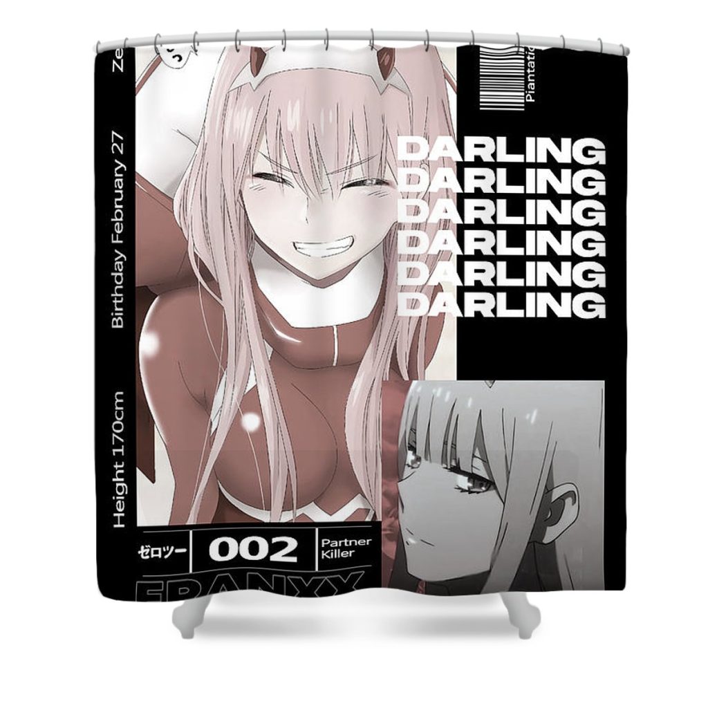 zero two darling in the franxx anime girl home hanging art michael goodwin - Anime Shower Curtain Shop