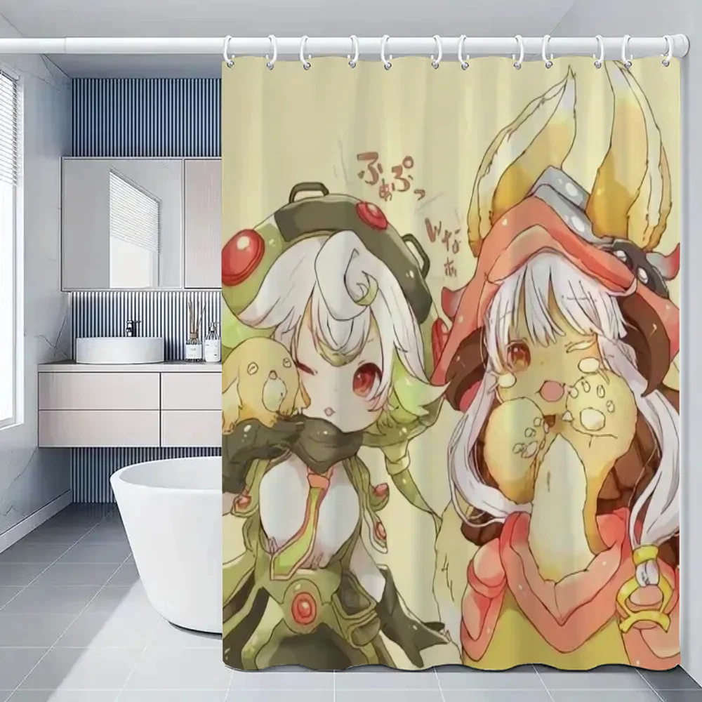 Made in Abyss Shower Curtains for Bathroom Sets Full Set European Curtain Folding Partition Accessories Bath 2 - Anime Shower Curtain Shop