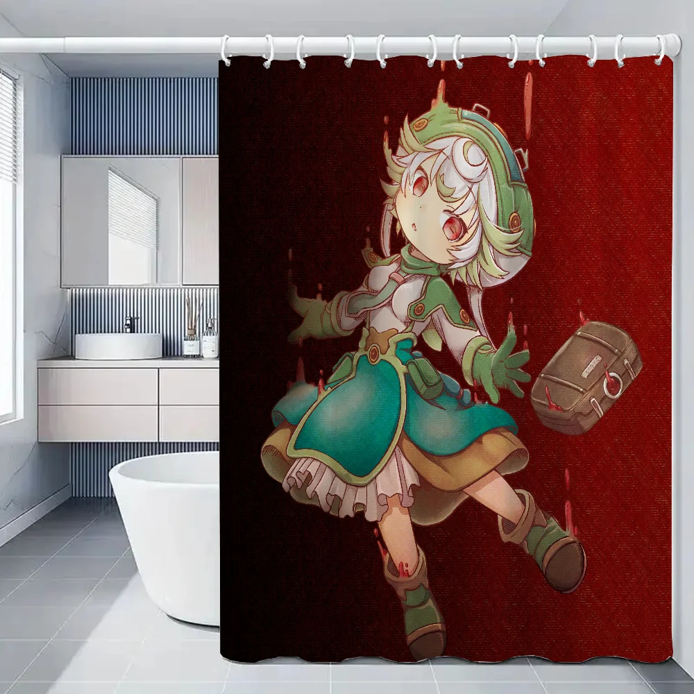 Made in Abyss Shower Curtains for Bathroom Sets Full Set European Curtain Folding Partition Accessories Bath 9 - Anime Shower Curtain Shop