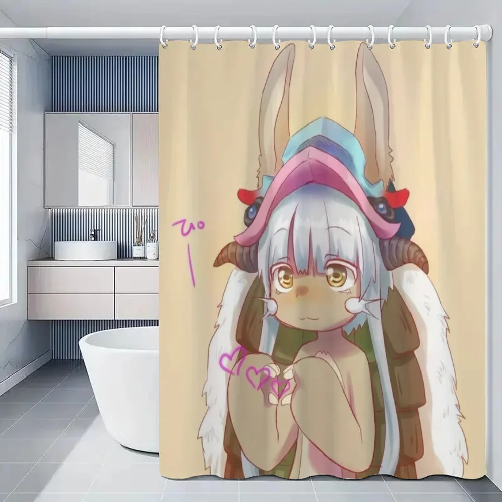 Made in Abyss Shower Curtains for Bathroom Sets Full Set European Curtain Folding Partition Accessories Bath - Anime Shower Curtain Shop