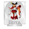 funny saint seiya art pegasus anime gifts for fans lotus leafal transparent - Anime Shower Curtain Shop