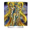 golden aquarius saint in divine armor charlie jauregui - Anime Shower Curtain Shop