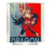 graphic saint seiya dragon anime gifts for fans lotus leafal transparent - Anime Shower Curtain Shop