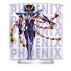 retro phoenix saint seiya anime manga for fans lotus leafal transparent - Anime Shower Curtain Shop