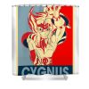 retro saint seiya art cygnus characters anime manga for fans lotus leafal transparent - Anime Shower Curtain Shop