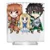 retro the rising of the shield hero characters adventure manga series lotus leafal transparent - Anime Shower Curtain Shop