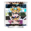 vintage saint seiya anime characters gifts idea lotus leafal transparent - Anime Shower Curtain Shop