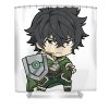 vintage the rising of the shield hero naofumi anime japanese manga for fans lotus leafal transparent - Anime Shower Curtain Shop